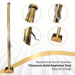 12 Metre Paslanmaz Titanyum Gold Bayrak Direği - Görsel 2